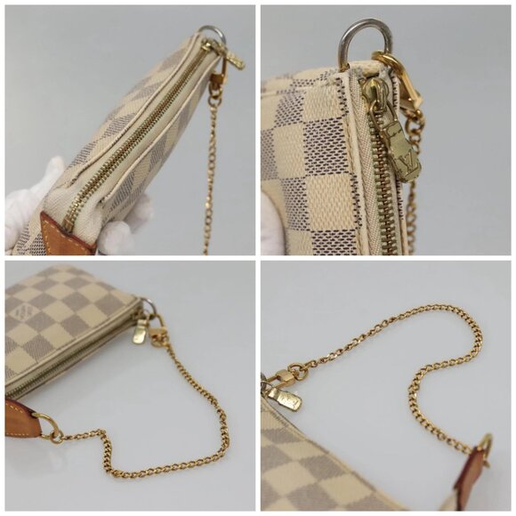 LOUIS VUITTON Damier Azur Mini Pochette Accessoires Pouch N63005 LV Auth 142334 - Picture 16 of 16